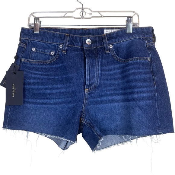 NWT Rag & Bone “Dre”Low Rise Button Fly Cutoff Jean Shorts Size 28